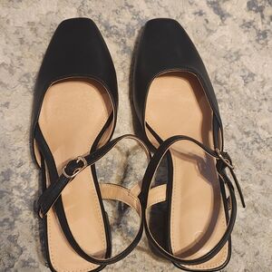 Classic Black Women's Slingback Flats